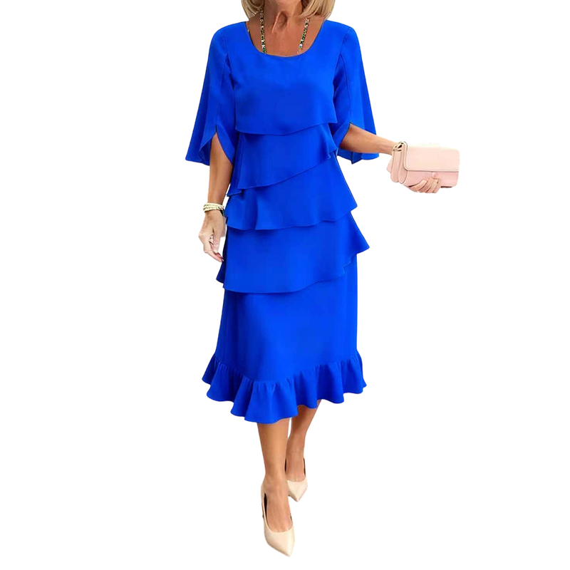 🌸Elegantes Kleid mit gestuften Rüschenärmeln