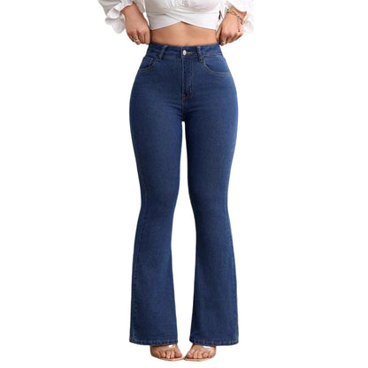 🔥Solange der Vorrat reicht 50 % Rabatt!🎉Elastische Schlagjeans für Damen mit hoher Taille
