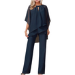 🔥Solange der Vorrat reicht 40 % Rabatt!🎉Eleganter Zweiteiler: Bluse mit asymmetrischem Saum & weite Hose