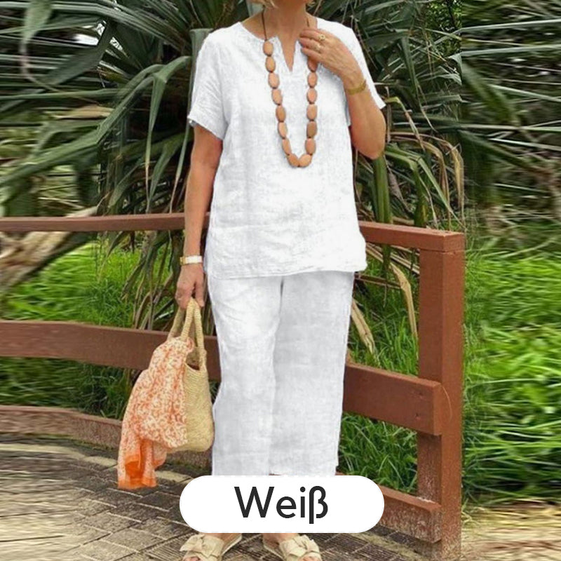 ✨Sommer-Set aus Kurzarmhemd und Hose mit elastischem Bund
