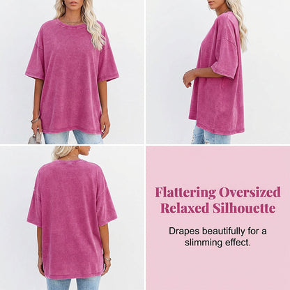 Oversize-T-Shirt für Damen im Washed-Vintage-Look