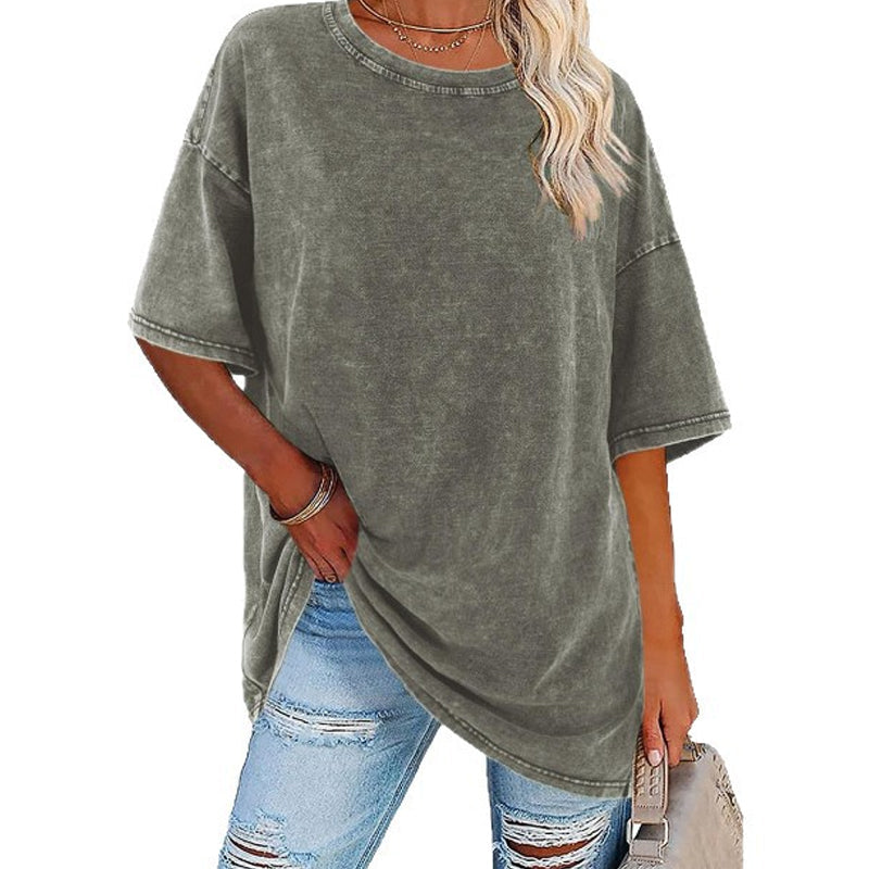 Oversize-T-Shirt für Damen im Washed-Vintage-Look